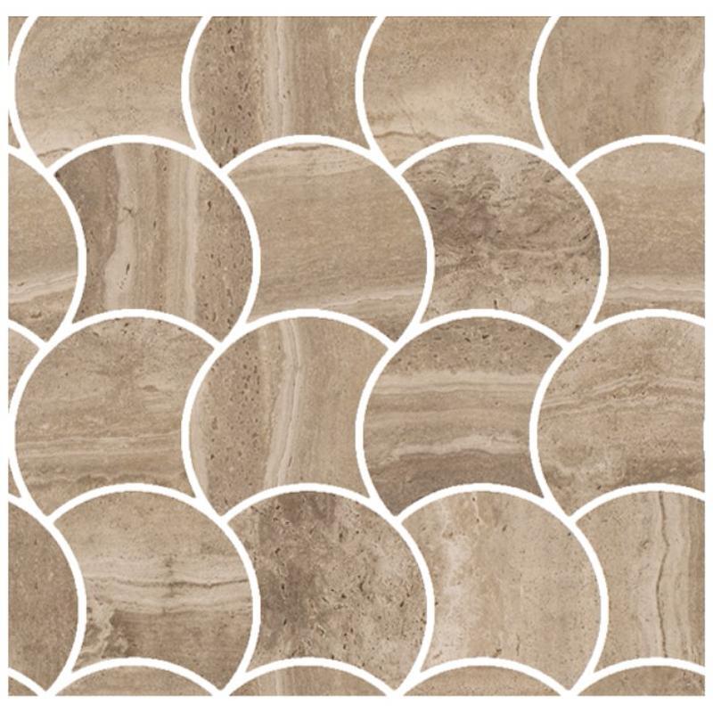 Coem Reverso Mosaico Wavy Noce mozaik 28x28, natúr, rektifikált