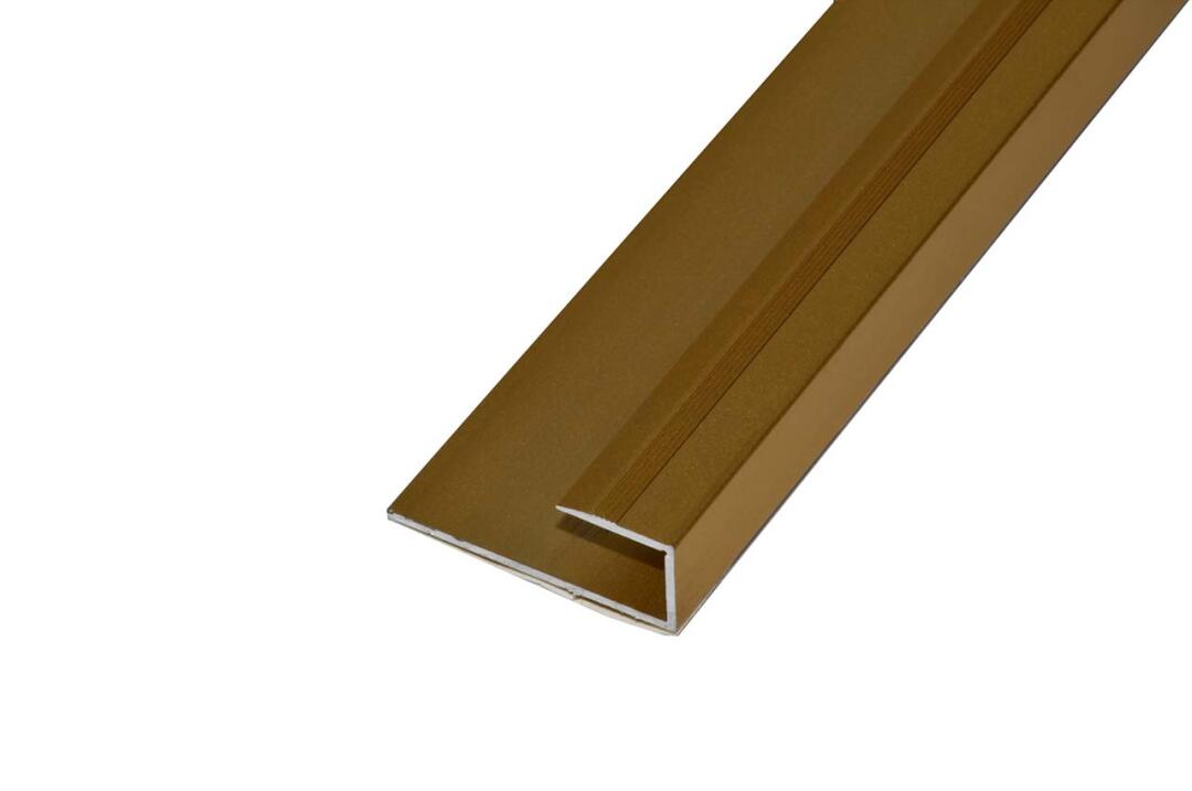 Alumínium parketta végzáró profil 30 mm, 1,80 m/szál, öntapadós eloxált arany