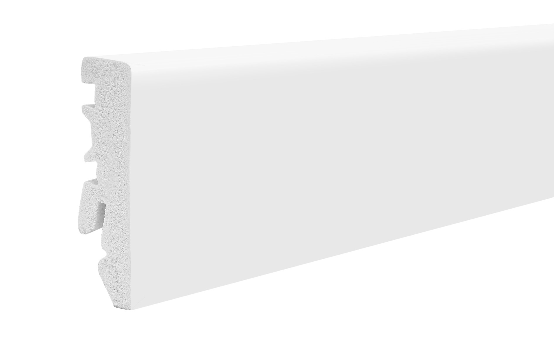 Barlinek S60 PVC szegélyléc, fehér (RAL 9003), 57 mm, 2,2 m