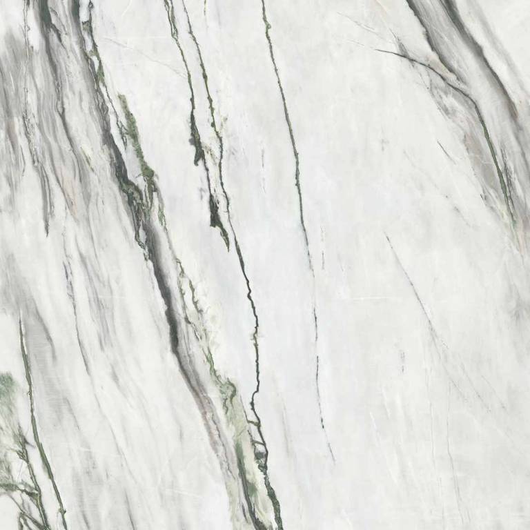 Supergres Purity Green Calacatta Lux élképzett lépcsőlap 33x120