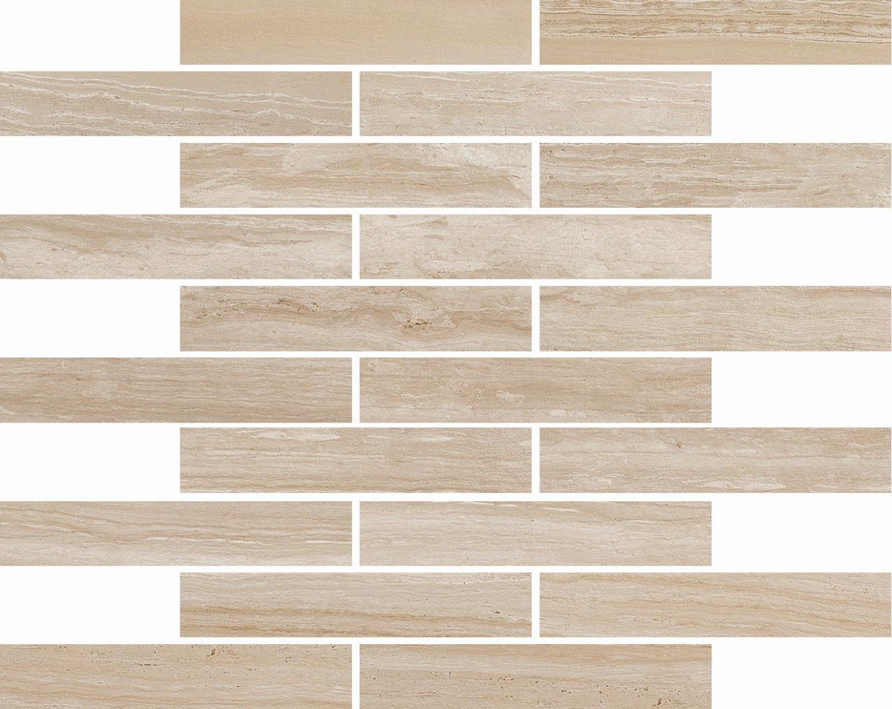 Coem Flow Mosaico Beige mozaik 3x15, rektifikált