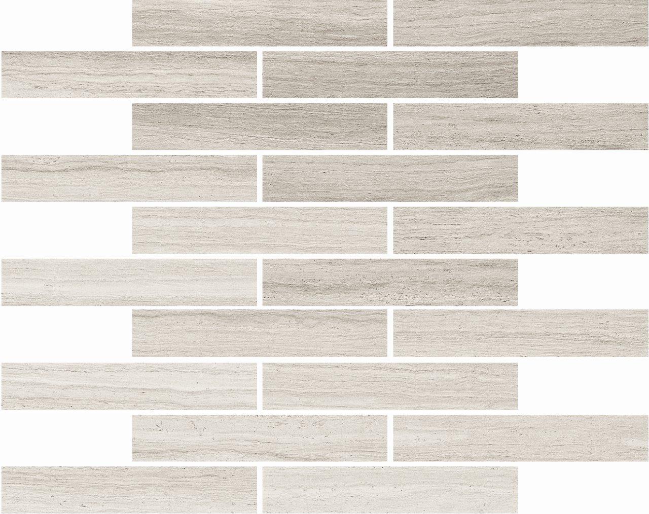 Coem Flow Mosaico Light Grey mozaik 3x15, rektifikált