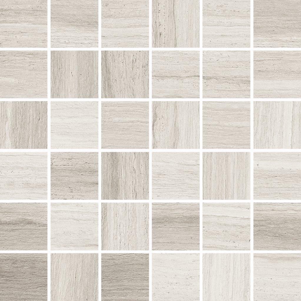 Coem Flow Mosaico Light Grey mozaik 5x5, lappato, rektifikált