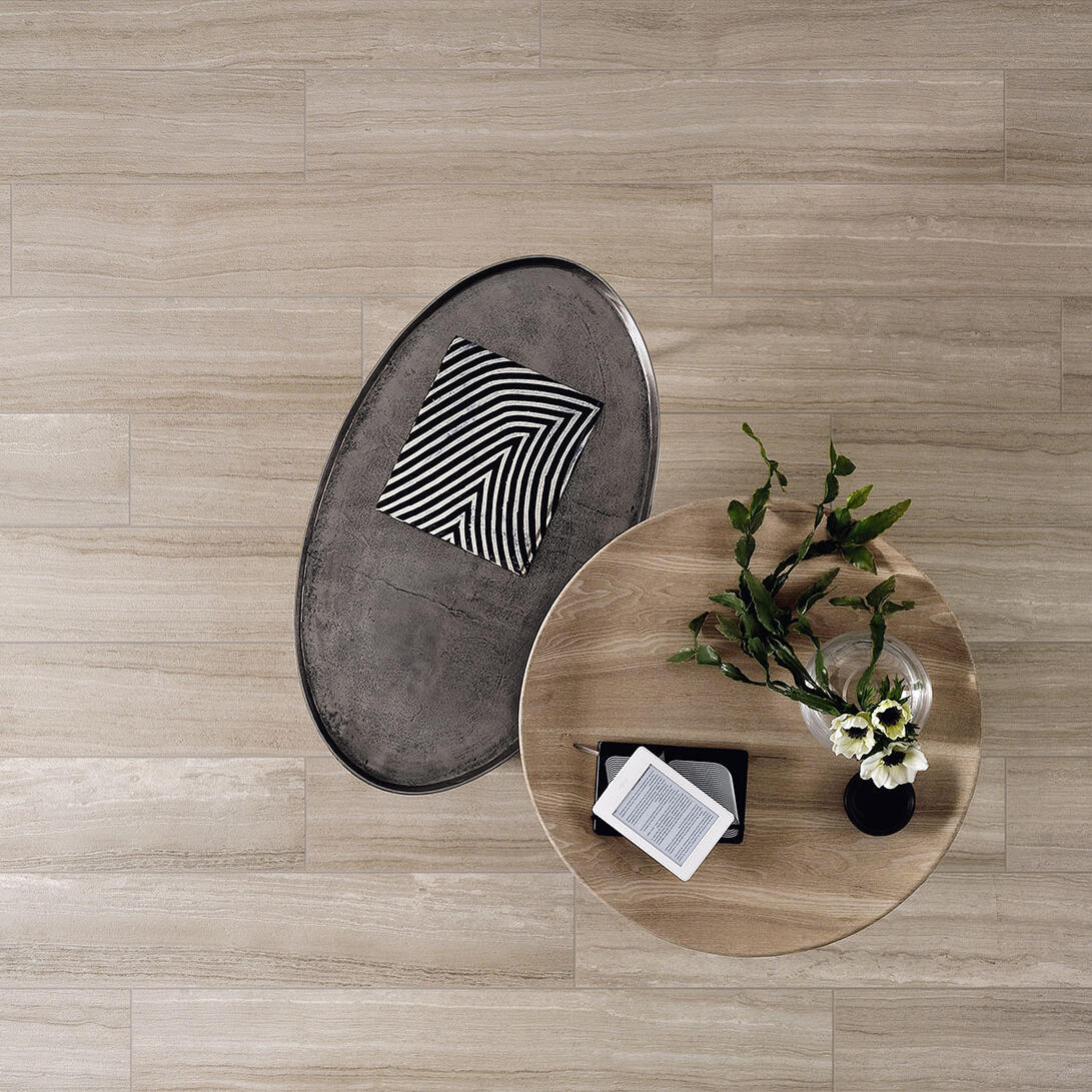 Coem Flow Pleated Greige burkolólap 20x120, natúr, rektifikált