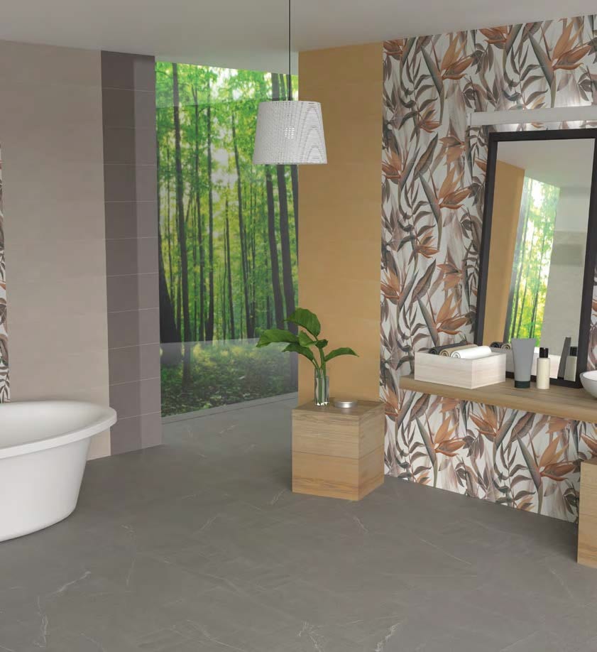 SAVOIA Nuance Dekor Floral Terra A+B+C csempe 25x75cm 1,12 m2/doboz