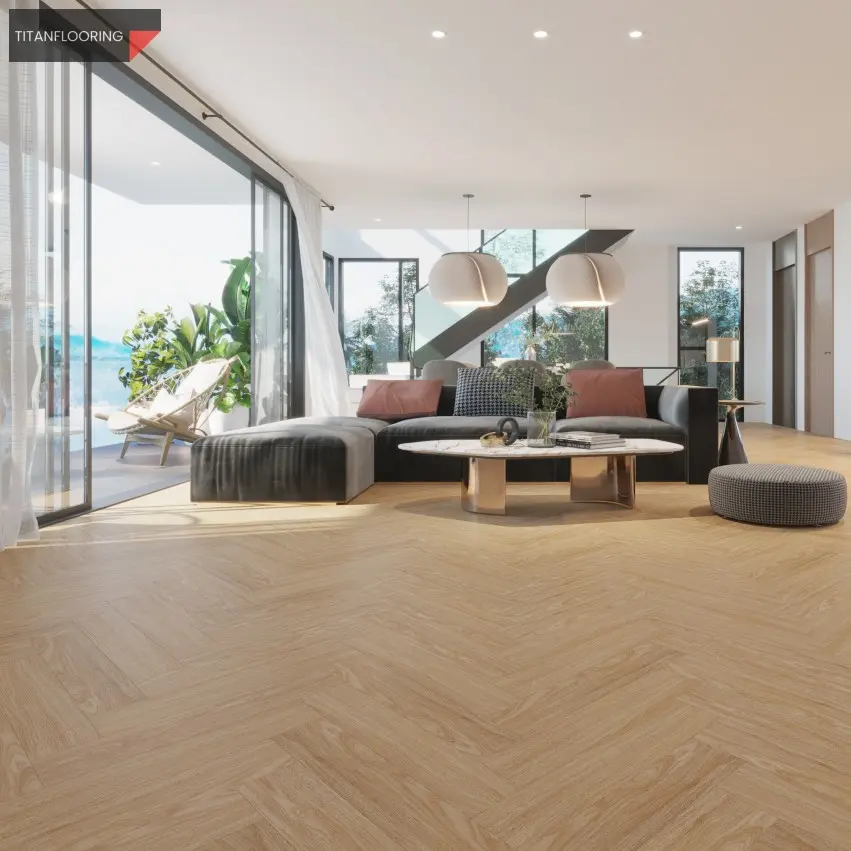 TitanFlooring Redfield Uniclic halszálka SPC padló, 615 x 127 x 5,2 mm