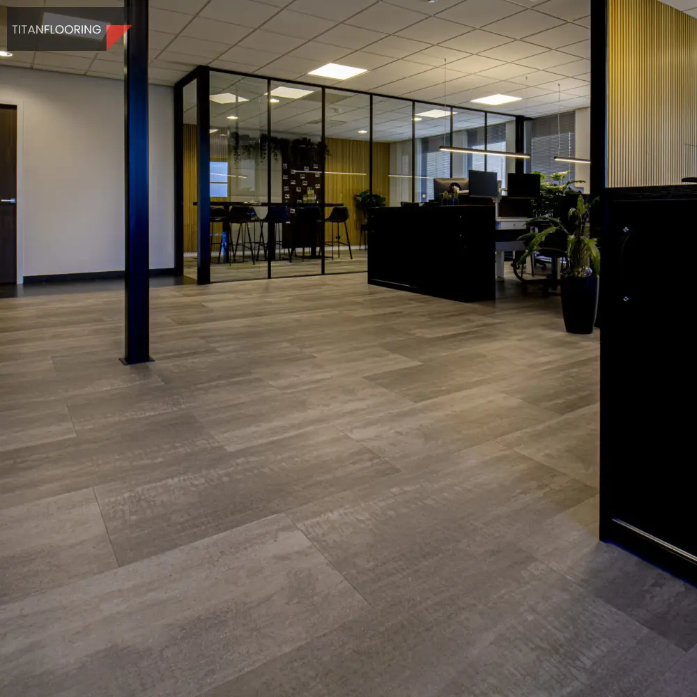 TitanFlooring Light Grey Uniclic kőhatású SPC padló, 914 x 457 x 5,2 mm