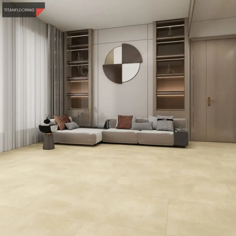 TitanFlooring European Concrete Uniclic kőhatású SPC padló, 914 x 457 x 5,2 mm