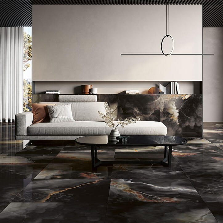 Fioranese Unica Deep Dark burkolólap 89x89, polírozott, rektifikált