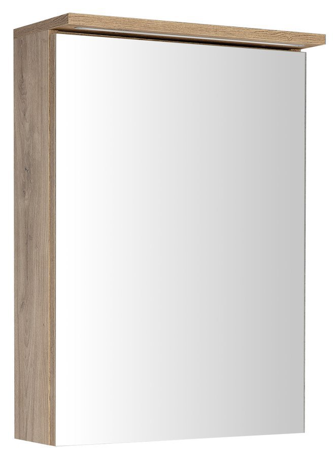 KAWA STRIP tükrösszekrény, LED világítással, 50x70x22cm, emporio tölgy