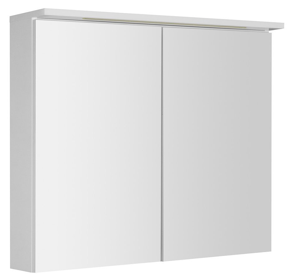 KAWA STRIP tükrösszekrény, LED világítással, 80x70x24cm, fehér