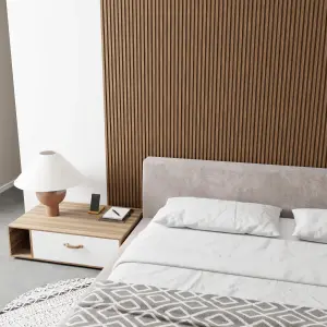 MM LAMELLA SMOOTH Dekorpanel szín: Rustic Oak, 12,5x160x2700 mm
