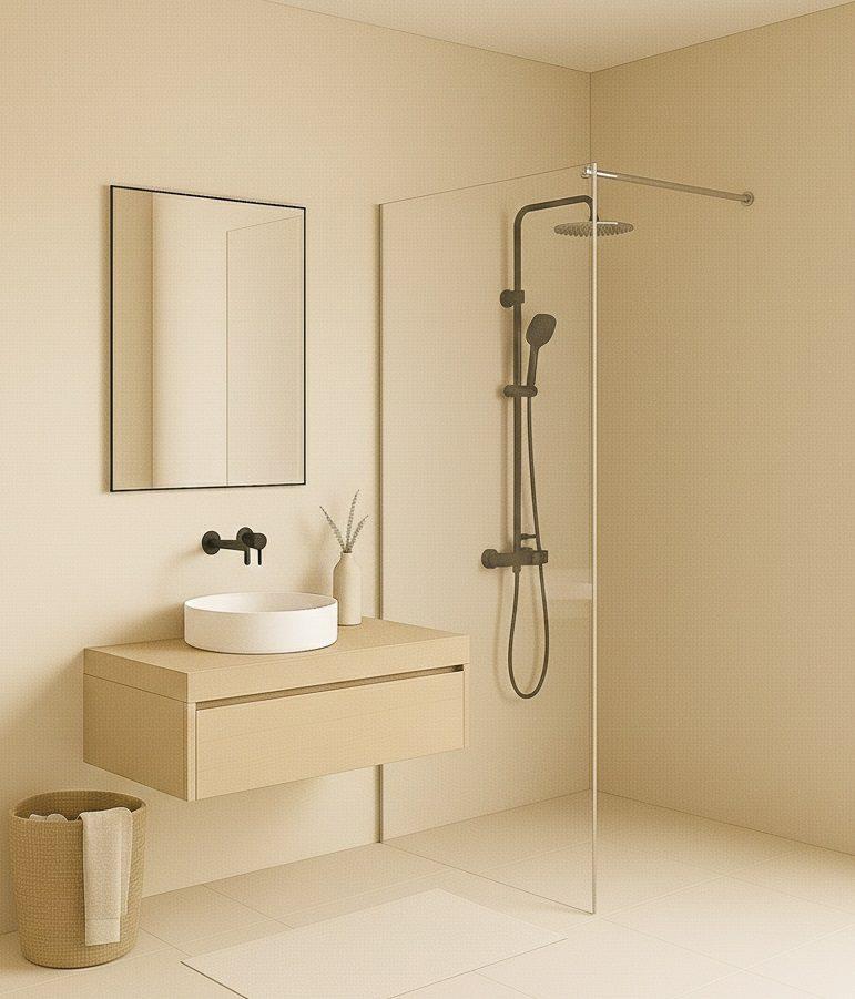 Inspiro LIBERTA walk-in zuhanyfal 120x200/króm