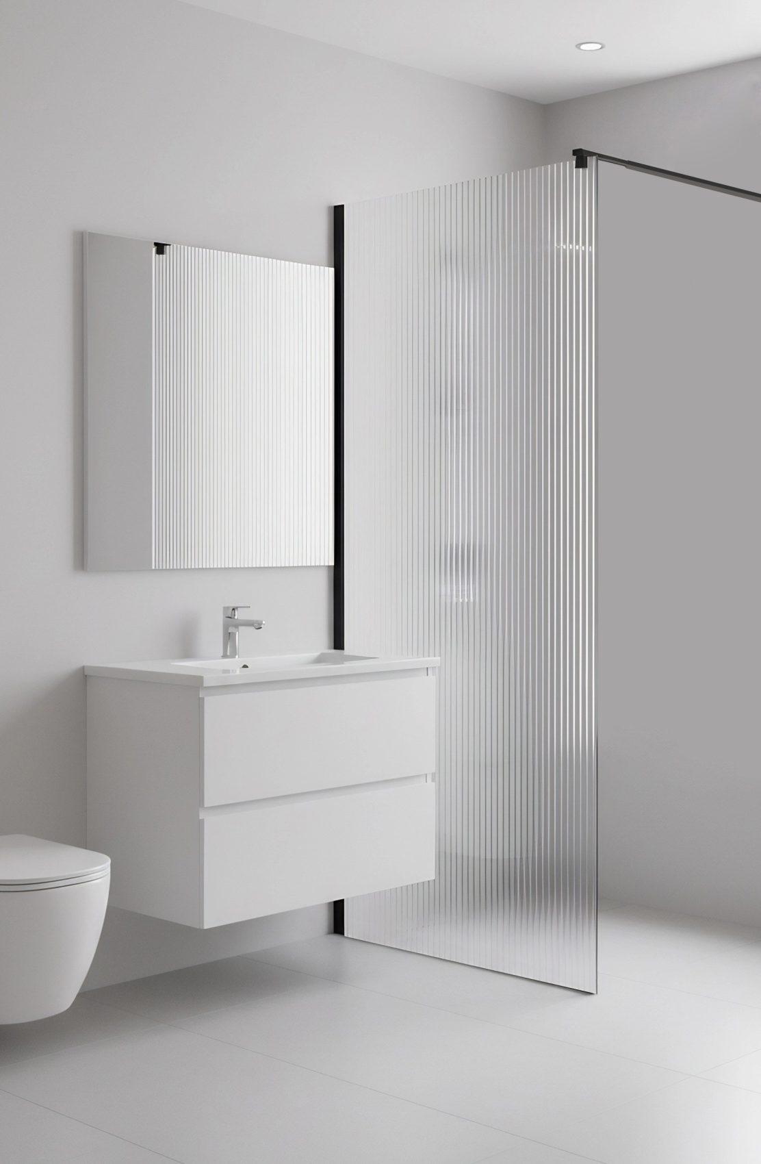 Inspiro LIBERTA walk-in STRIPE zuhanyfal 90x200/fekete